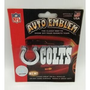 Vintage Indianapolis Colts NFL Metallic Auto Emblem